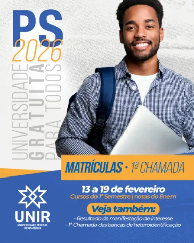 Universidade Federal de Rondônia anuncia aprovados e abre prazo de matrícula on-line
