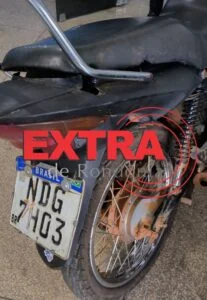 Homem é preso após ser flagrado empurrando motocicleta com chassi raspado e placa adulterada em Vilhena