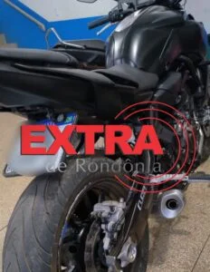 Jovem é preso após direção perigosa e uso de placa com “dobradiça” para fugir da PM em Vilhena