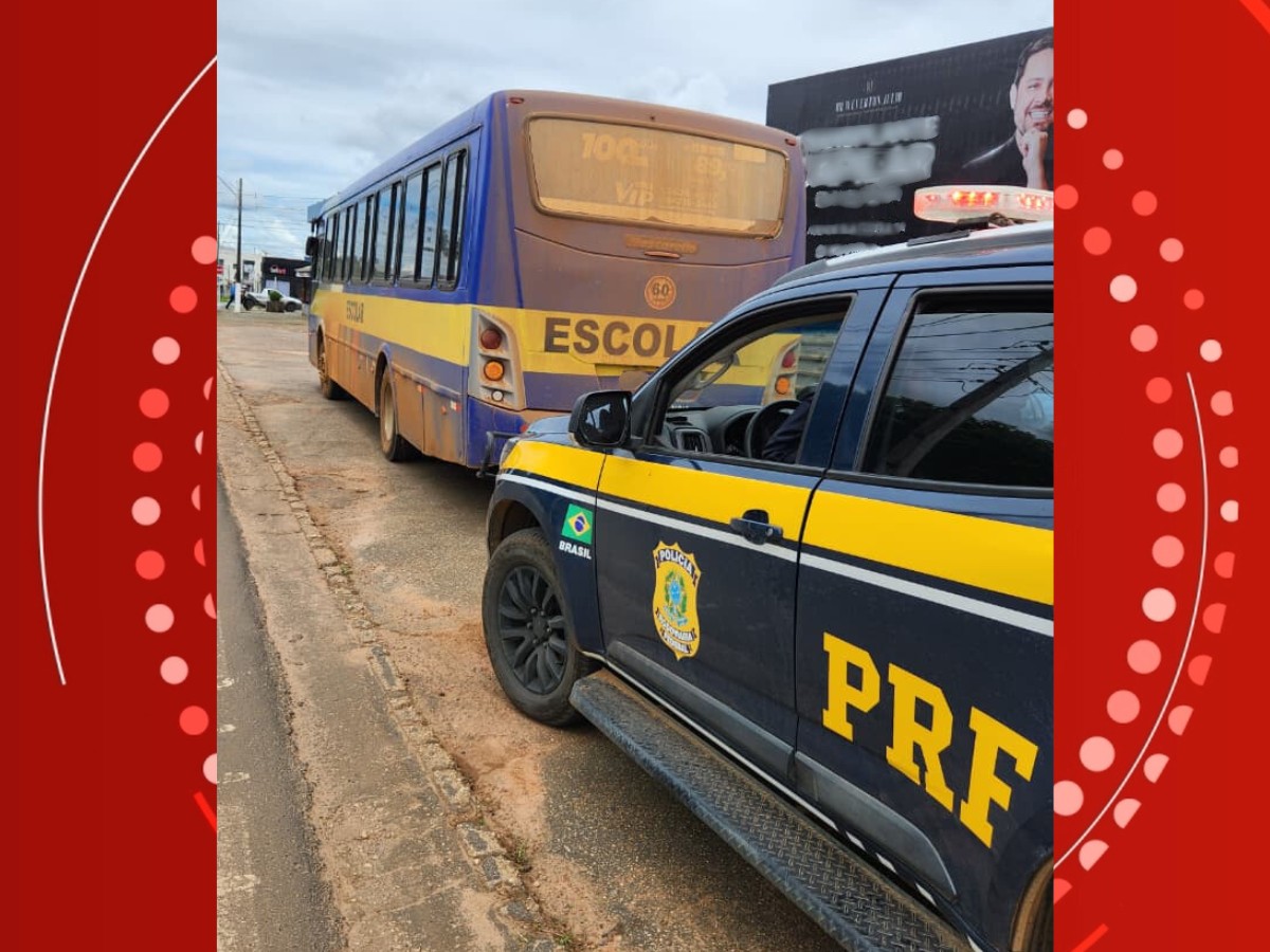 Motorista de ônibus escolar abandona veículo com 30 crianças para fugir de abordagem policial em RO
