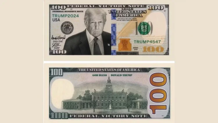 Trump divulga foto de nota de US$ 100 com seu rosto