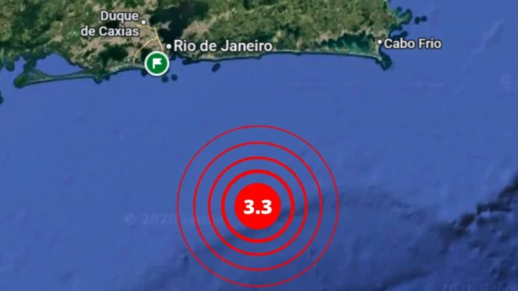 Tremor de magnitude 3.3 é registrado na costa do RJ