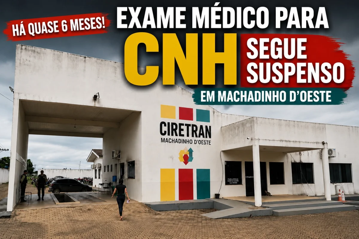 Sem previsão de retorno: exame médico para CNH continua indisponível há quase seis meses em Machadinho d’Oeste