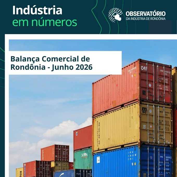 Rondônia exporta US$ 2,1 bilhões no primeiro semestre de 2026 e supera exportações no mesmo período no ano anterior