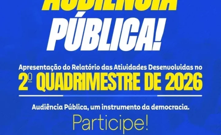 Prefeitura de Cacoal apresentará resultados do 2º quadrimestre em audiência pública no próximo dia 29