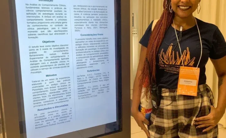 Acadêmica de Psicologia da FIMCA apresenta trabalho sobre Análise do Comportamento em encontro nacional