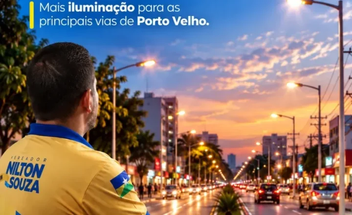 O Vereador Nilton Souza propõe projeto-piloto para ampliar e modernizar iluminação pública nas principais vias de Porto Velho