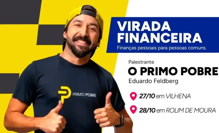 Grande Palestra 2026: ciclo de encontros com Primo Pobre chega a Vilhena e Rolim de Moura