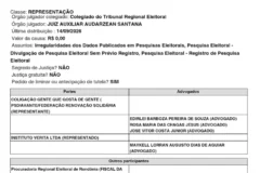 Coligação encabeçada por Adailton Fúria tenta derrubar pesquisa Veritá divulgada na CNN; TRE-RO nega e levantamento segue válido