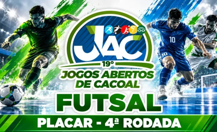 Futsal movimenta a 4ª rodada dos Jogos Abertos de Cacoal com três partidas