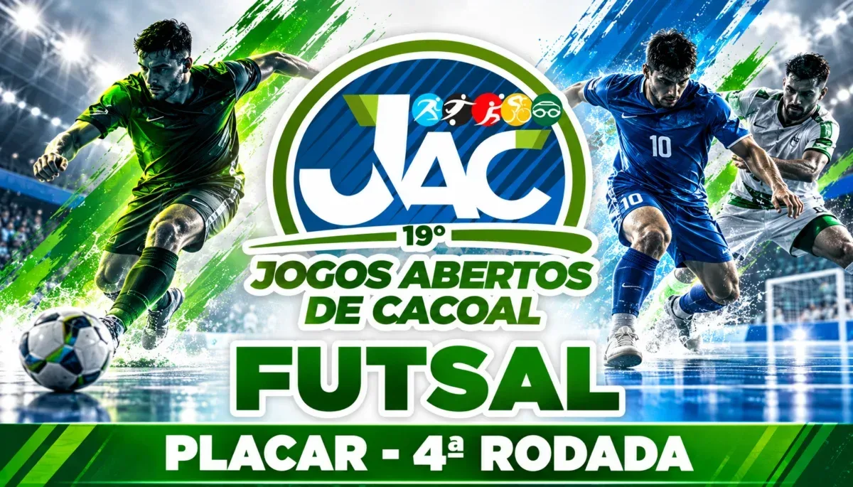 Futsal movimenta a 4ª rodada dos Jogos Abertos de Cacoal com três partidas