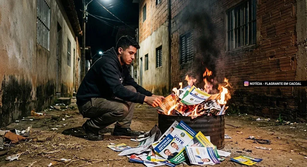 DENÚNCIA É ENCAMINHADA À SEMMA APÓS RELATO DE QUEIMA DE MATERIAL DE CAMPANHA EM CACOAL