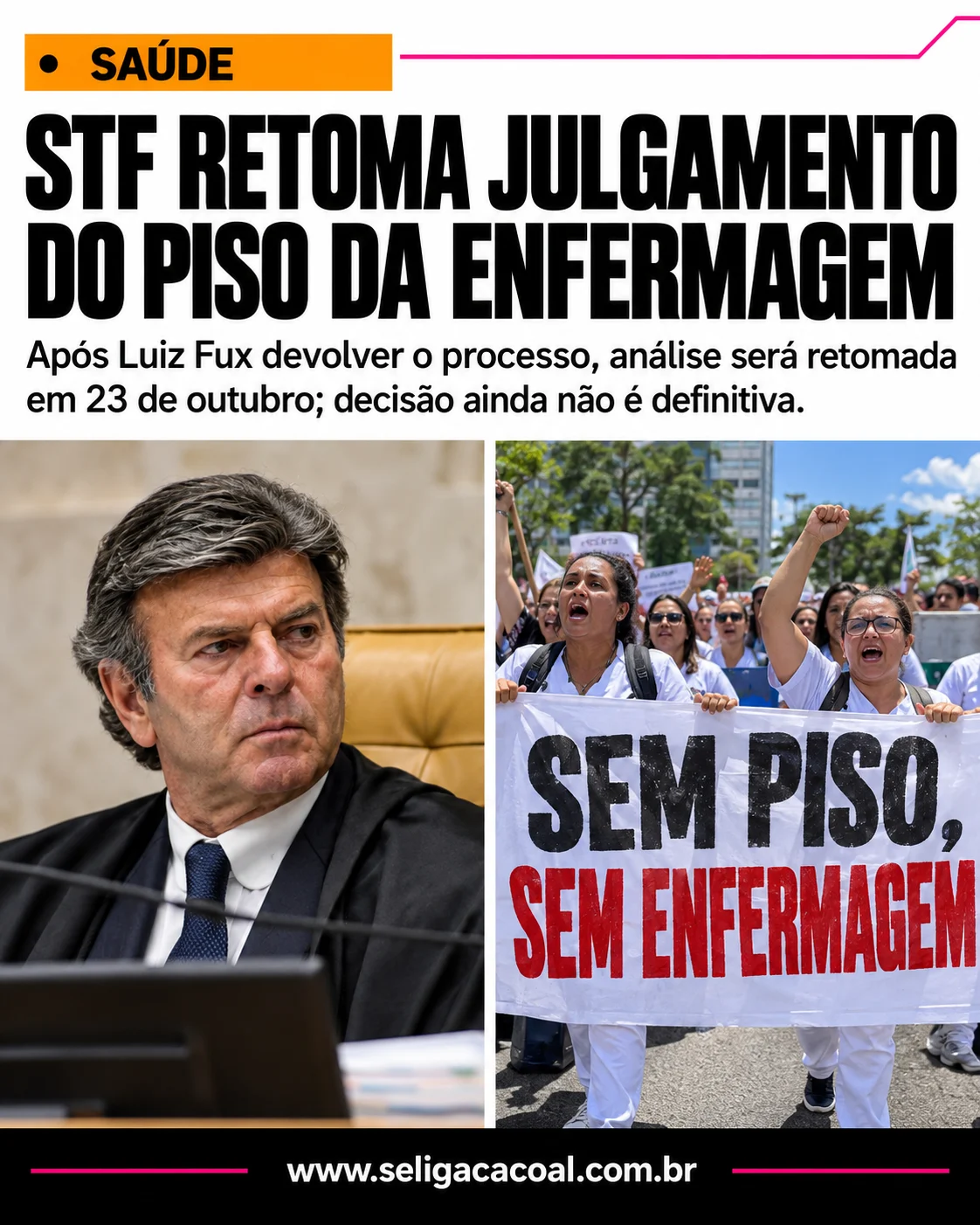 STF RETOMA JULGAMENTO DO PISO DA ENFERMAGEM EM 23 DE OUTUBRO