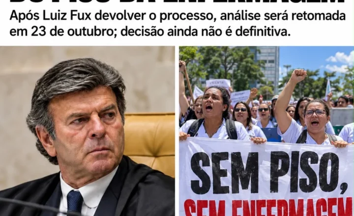 STF RETOMA JULGAMENTO DO PISO DA ENFERMAGEM EM 23 DE OUTUBRO