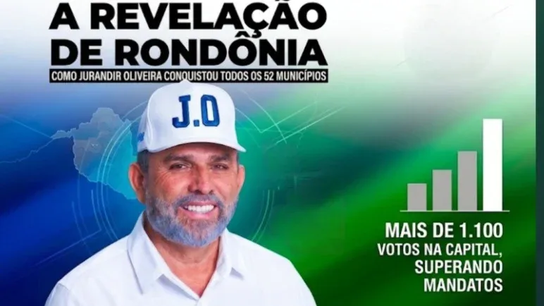 Jurandir Oliveira surge como a grande revelação política de Rondônia ao ser eleito deputado estadual Jurandir Oliveira surge como a grande revelação política de Rondônia ao ser eleito deputado estadual