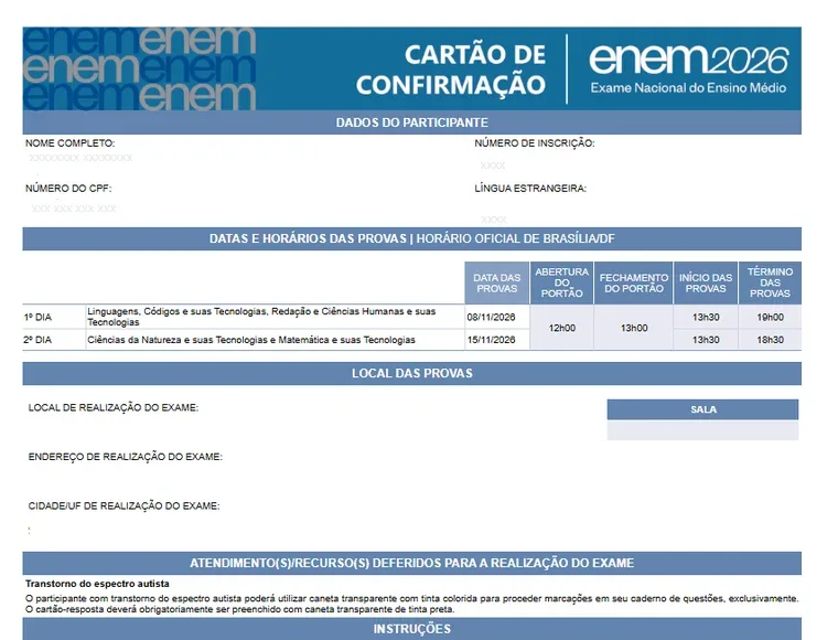 passo a passo para visualizar o local de prova 5