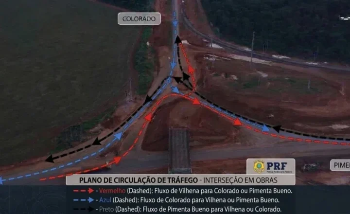 PRF INFORMA: alteração de tráfego na BR 364 em Vilhena