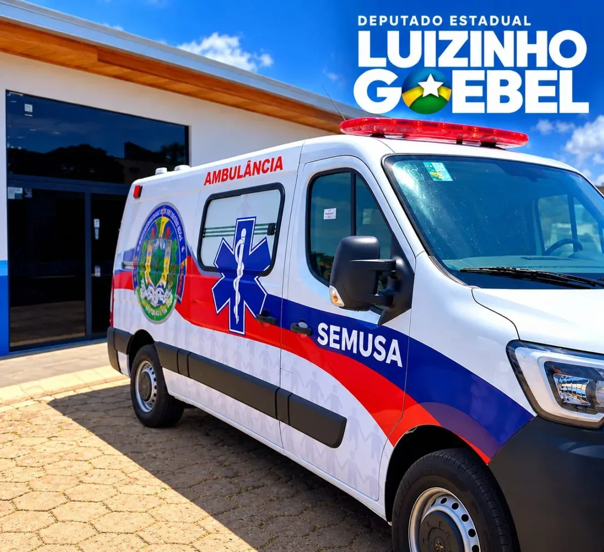 Ambulância viabilizada por Luizinho Goebel já está à disposição da Saúde de Chupinguaia