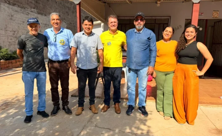 Luizinho Goebel fortalece mobilização do 22 em Corumbiara ao lado de lideranças estaduais e municipais