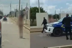Mulher é flagrada andando nua pelas ruas de Ariquemes