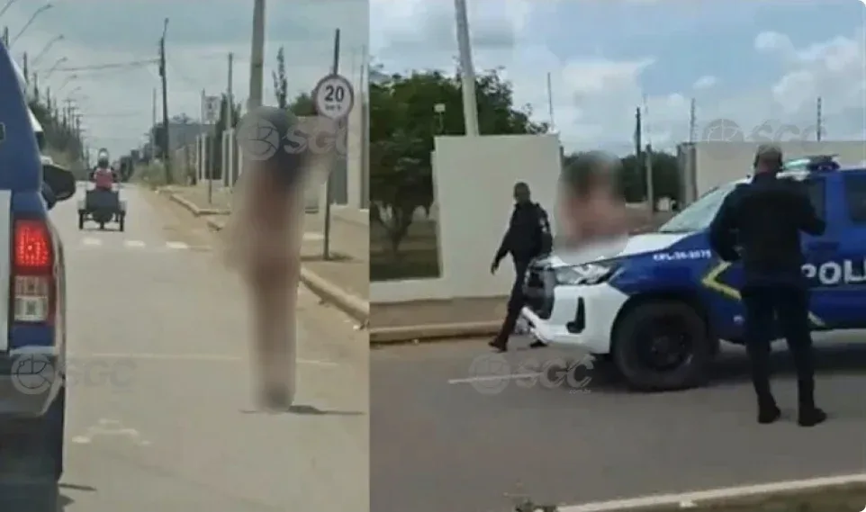 Mulher é flagrada andando nua pelas ruas de Ariquemes