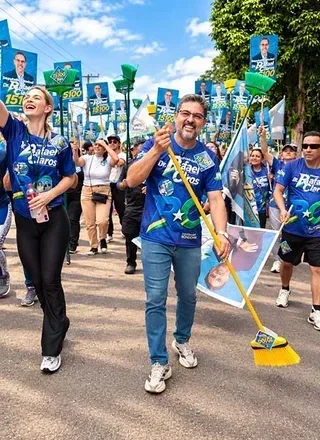 A vassoura que simboliza uma campanha vitoriosa