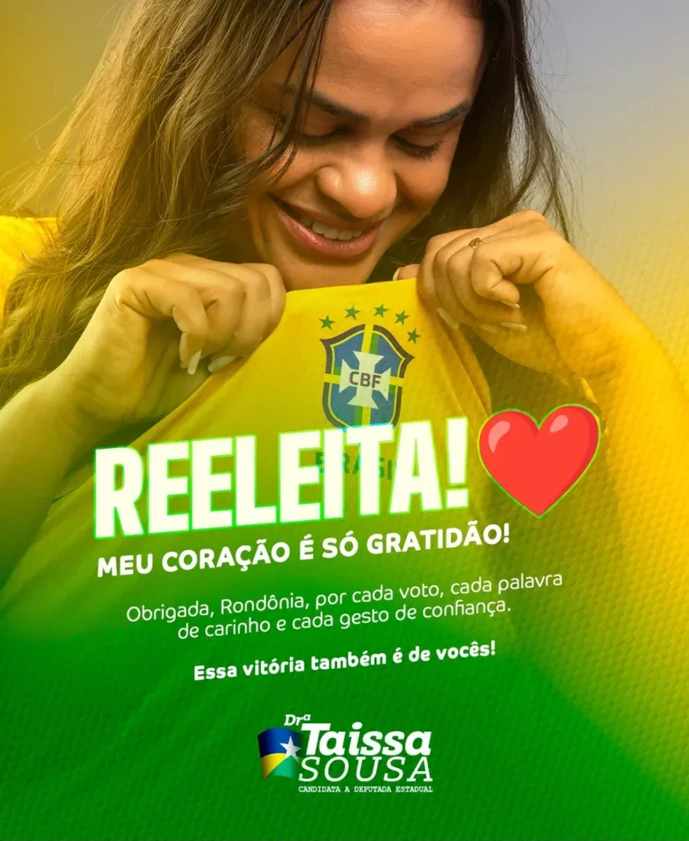 Taíssa Sousa é reeleita deputada estadual e garante novo mandato na Assembleia Legislativa Taíssa Sousa é reeleita deputada estadual e garante novo mandato na Assembleia Legislativa