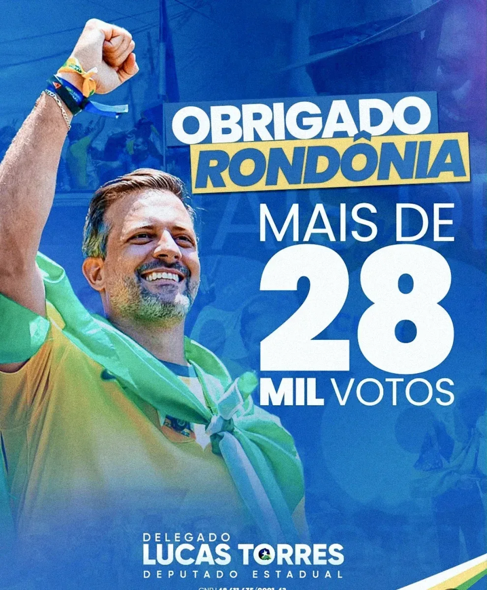 Lucas Torres amplia protagonismo e renova mandato com 28 mil votos em Rondônia Lucas Torres amplia protagonismo e renova mandato com 28 mil votos em Rondônia