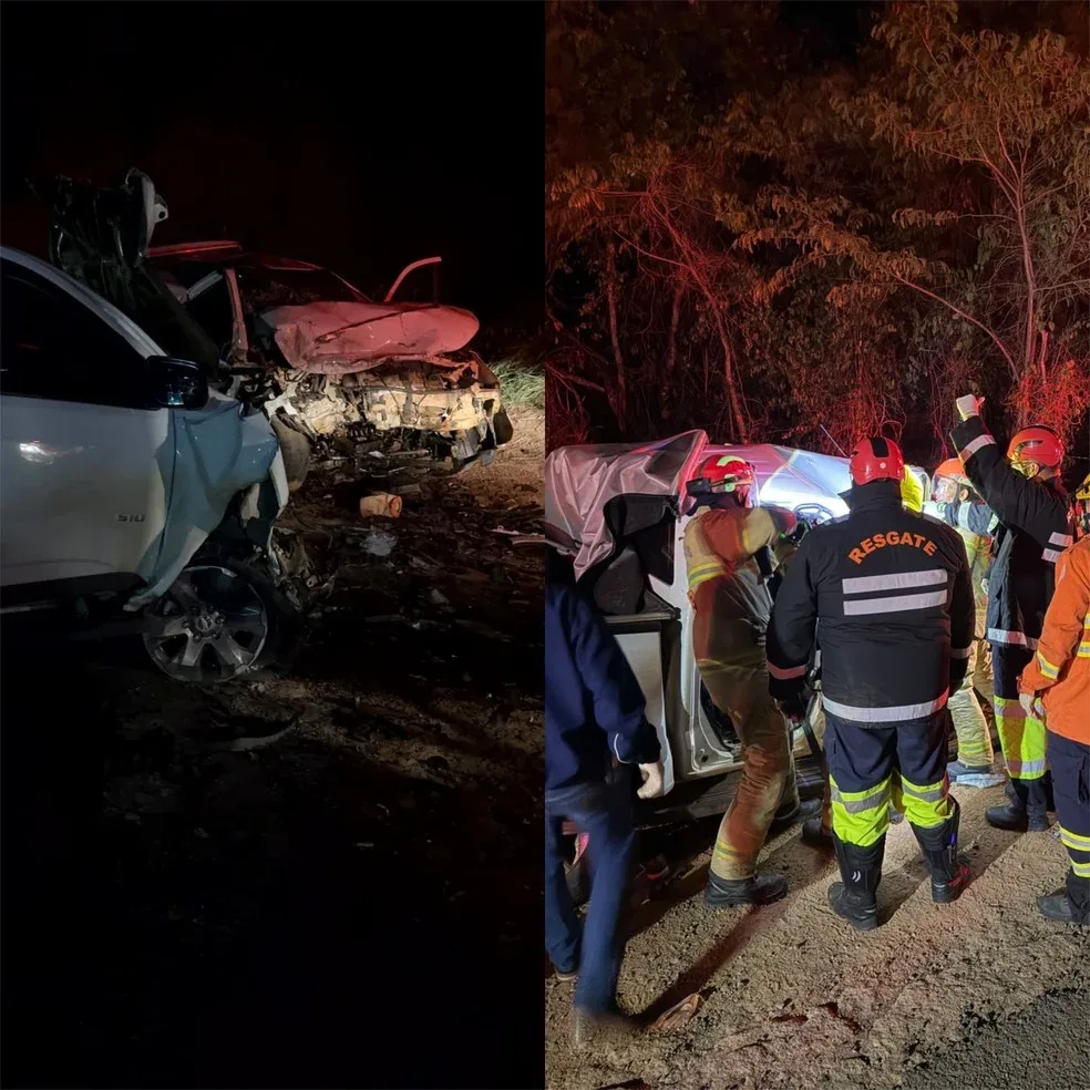 Duas pessoas morrem em acidente entre caminhonetes na BR-364 em RO Duas pessoas morrem em acidente entre caminhonetes na BR-364 em RO