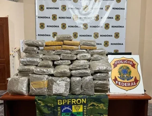 PF atua na apreensão de 103 kg de skunk em Rondônia