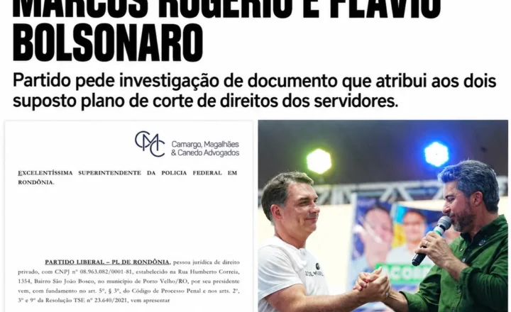 PL reage a fake news contra Marcos Rogério e Flávio Bolsonaro e aciona a Polícia Federal
