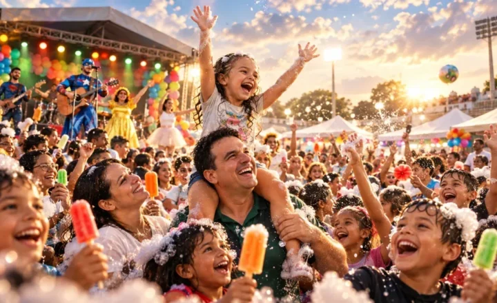 Mega festa do Dia das Crianças reuniu um grande público no Estádio Aglair Tonelli