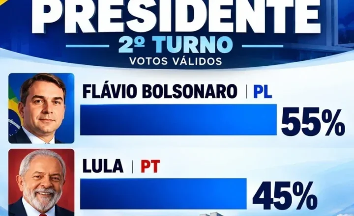Gerp: Flávio tem 55% dos votos válidos no 2º turno; Lula, 45%