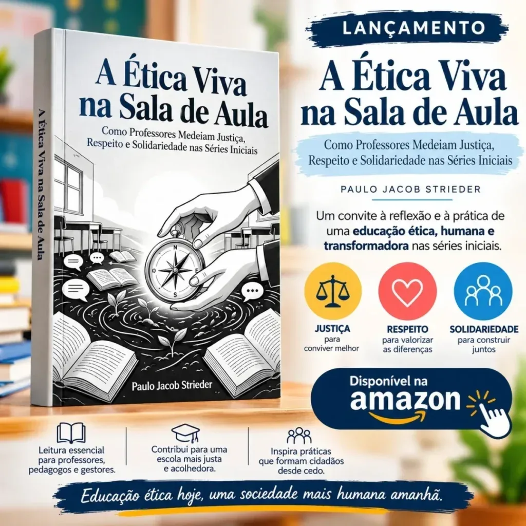 Professor Mestre Paulo Jacob Strieder lança livro sobre o processo de mediação de princípios éticos nas Séries Iniciais