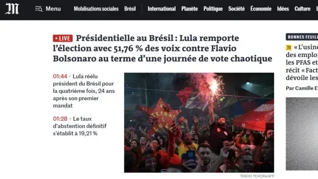 Capa do Le Monde