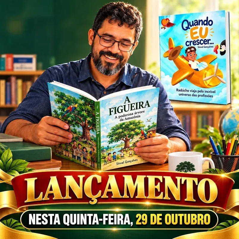 Escritor Sinval Gonçalves promove mega sorteio de livros em lançamento literário