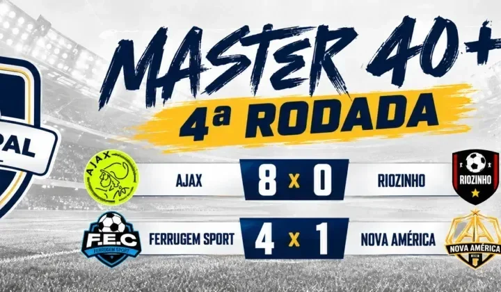 Master 40+ tem rodada de muitos gols no Estádio Aglair Tonelli
