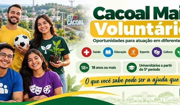 Cacoal Mais Voluntários abre oportunidades para atuação em diferentes áreas do município